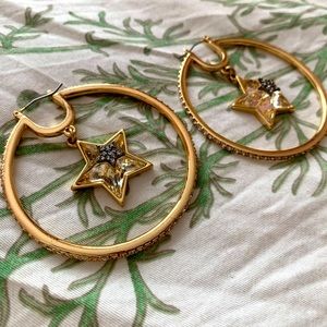 Betsey Johnson Star Hoops